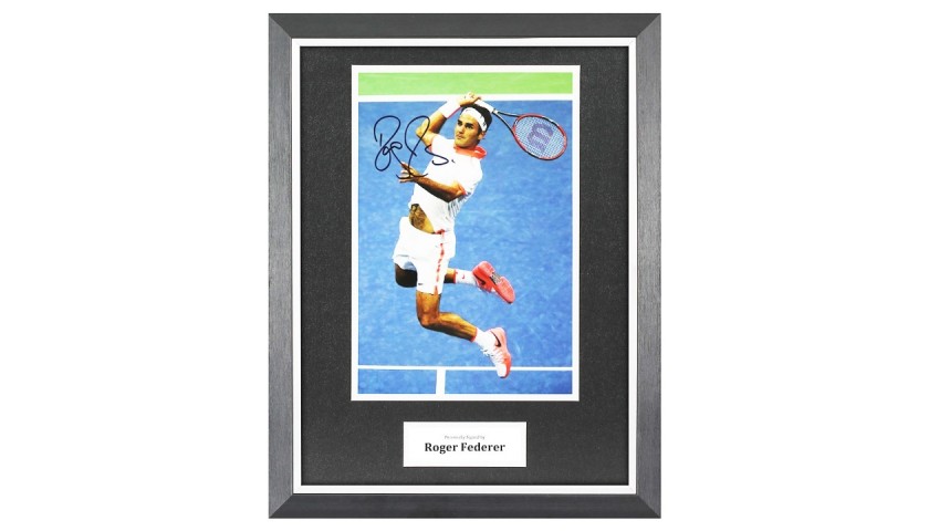 Roger Federer's Signed and Framed Display