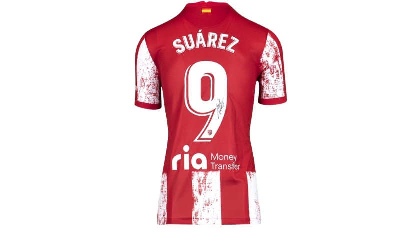 Luis Suarez' Atletico Madrid Signed Shirt - 2021/22