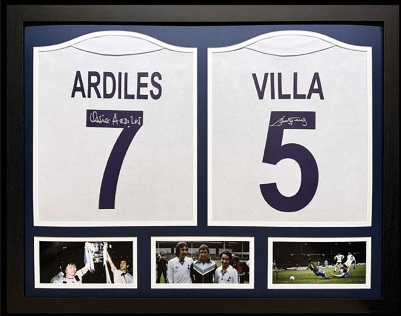 Ossie Ardiles and Ricky Villa Signed and Framed Shirts