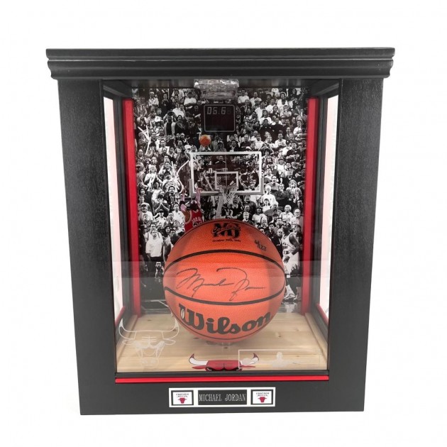 Michael Jordan Signed Basketball in Display Case - Limited Edition