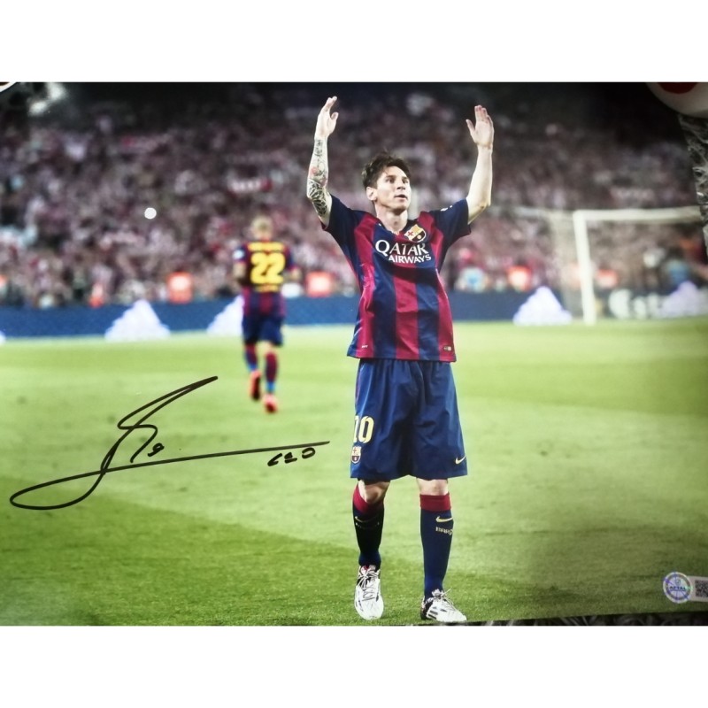 Messi's FC Barcelona Signed Picture