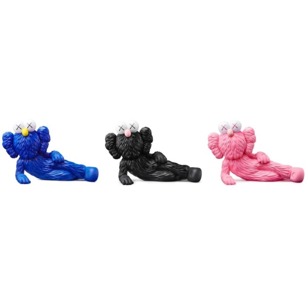 "Set of 3 Time Off (Black, Pink, Blue)" by Kaws