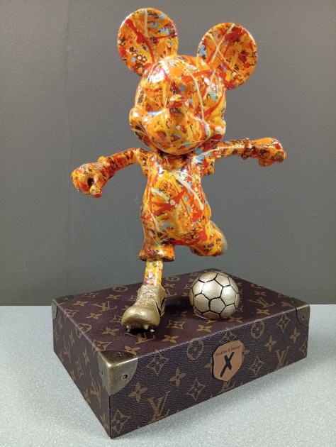 Louis Vuitton Mickey Playing Football by Brother X - XL Charity Edition