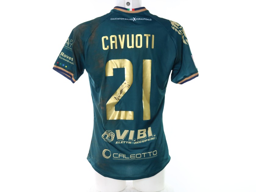 Cavuoti's Feralpisalò vs Virtus Verona CALCIATORIBRUTTI Unwashed Signed Shirt, 2025