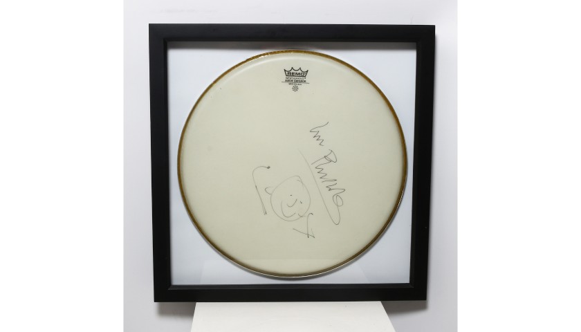 Phil Collins Signed and Framed Drum Head