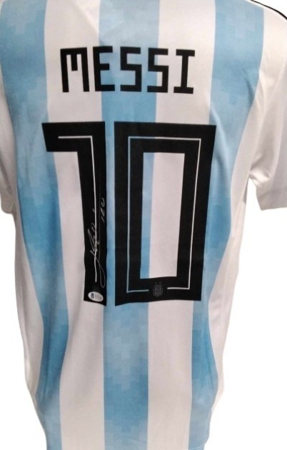 Messi Replica Argentina Signed Shirt, 2018