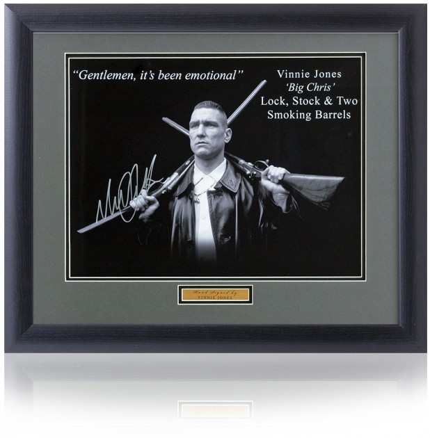 Vinnie Jones Signed 'Lock Stock and Two Smoking Barrels' Movie Poster