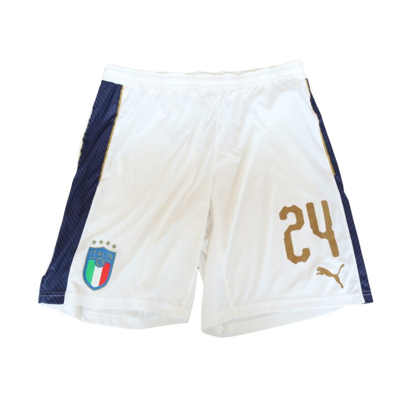Italy U19 Match-Issued Shorts, 2019