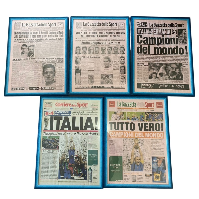 Gazzette dello Sport dei Mondiali vinti dall'Italia