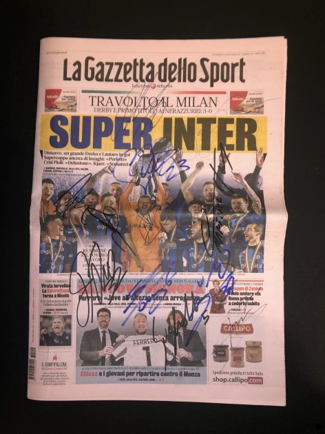 Gazzetta dello Sport Inter FC Supercup - Signed by the Squad 