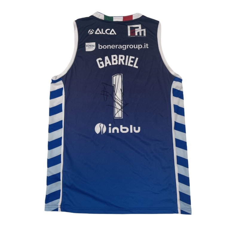 Gabriel's Unwashed Signed Kit, Germani Brescia vs Generazione Vincente Napoli Basket, Italy Cup 2024