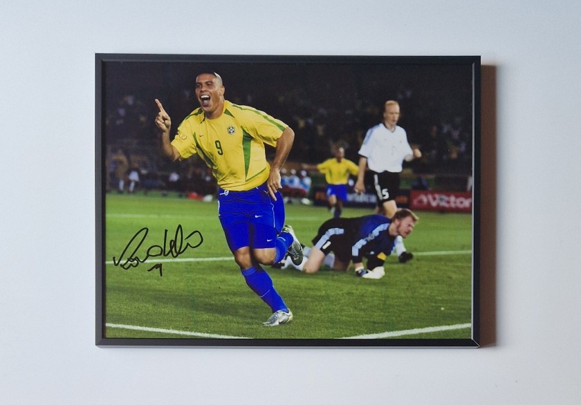 Ronaldo's Brazil Signed and Framed Picture