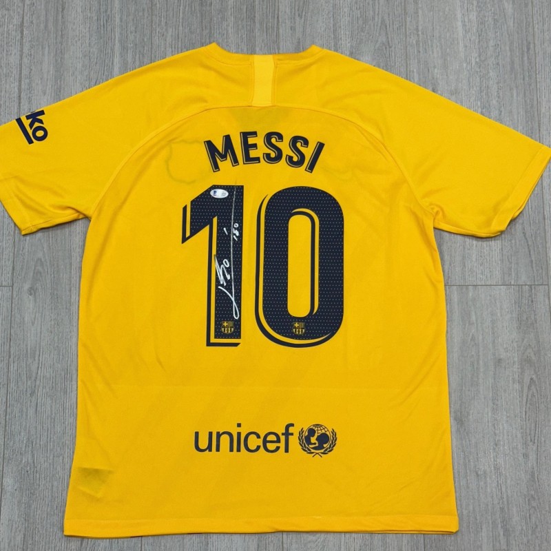 Maglia "Senyera" FC Barcelona 2019-20 firmata da Lionel Messi 