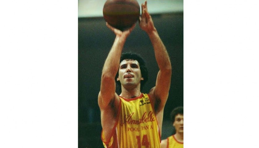 Lock's Annabella Pool Pavia Basketball Match-Worn Shirt from the Serie A2 1989/90 Season
