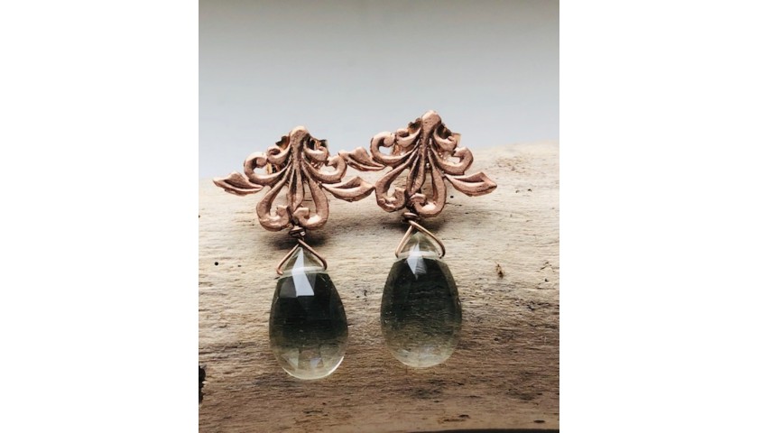 Baroque Earrings in 9kt Pink Gold