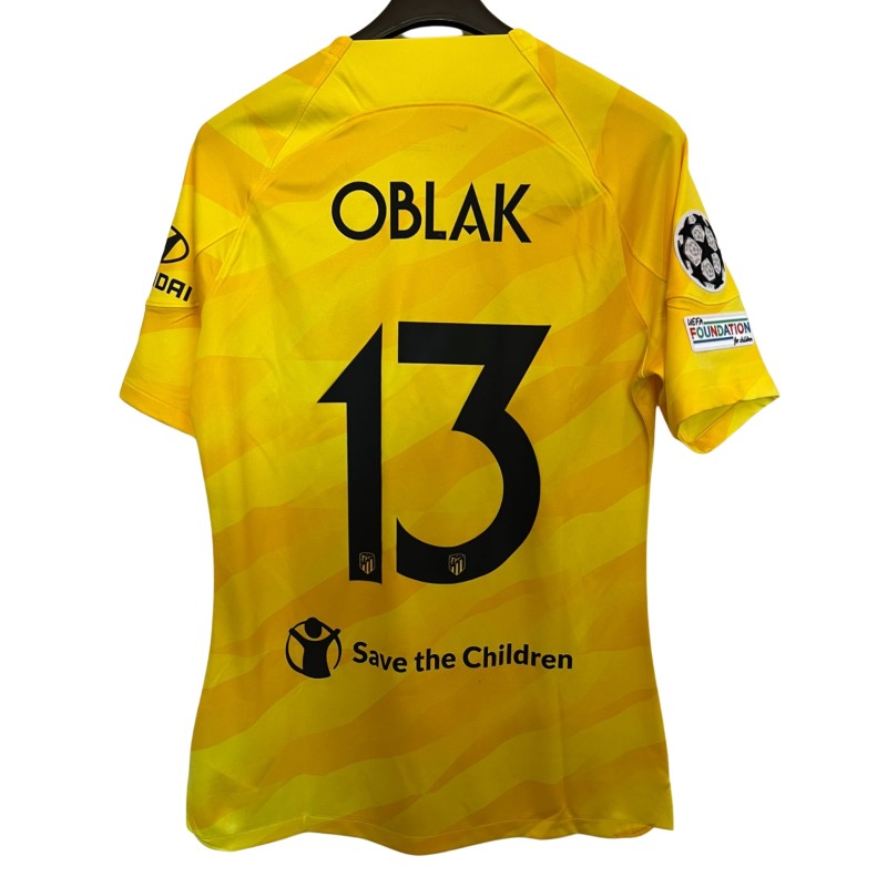 Oblak's Atletico Madrid Match-Issued Shirt, Champions League 2023/24