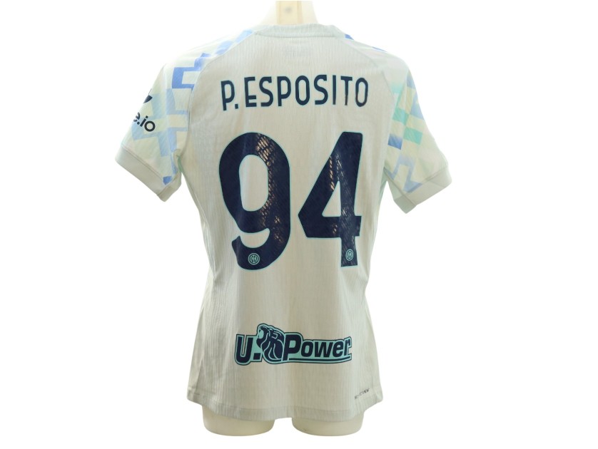 R - Esposito's Inter Match-Issued Shirt, Italian Supercup 2025/26