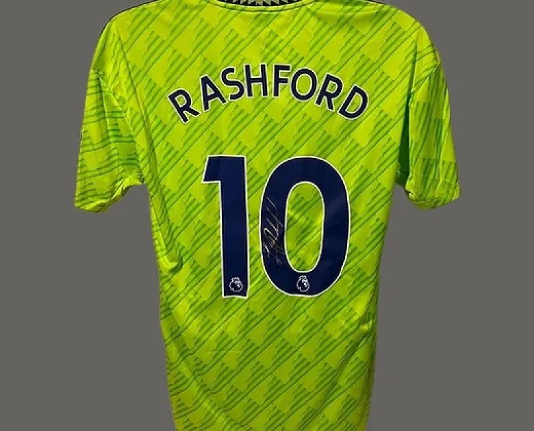 Marcus Rashford's Manchester United 2022/23 Signed Official Third Shirt