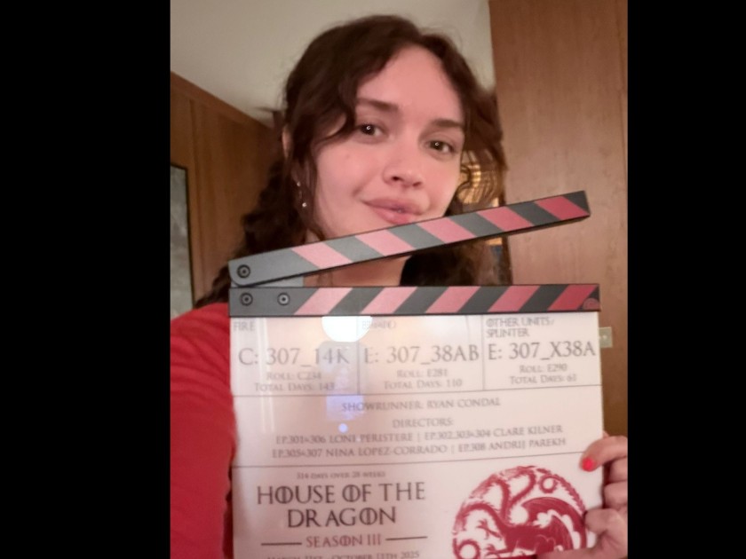 Olivia Cooke's Signed Clapperboard from House of the Dragon