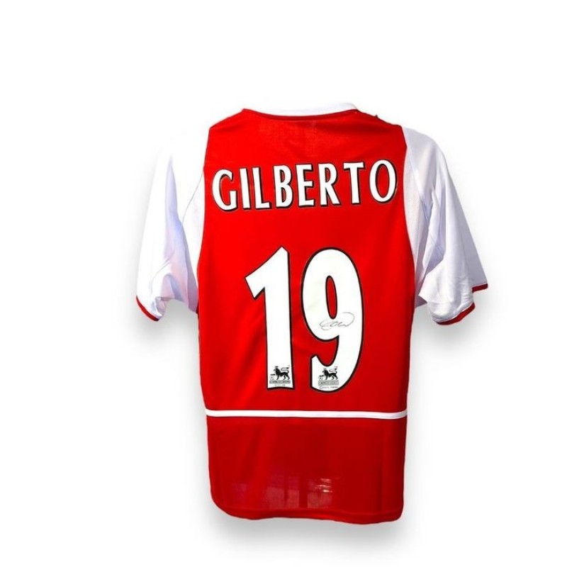 Maglia firmata da Gilberto Silva per l'Arsenal 2003/04 Invincibles