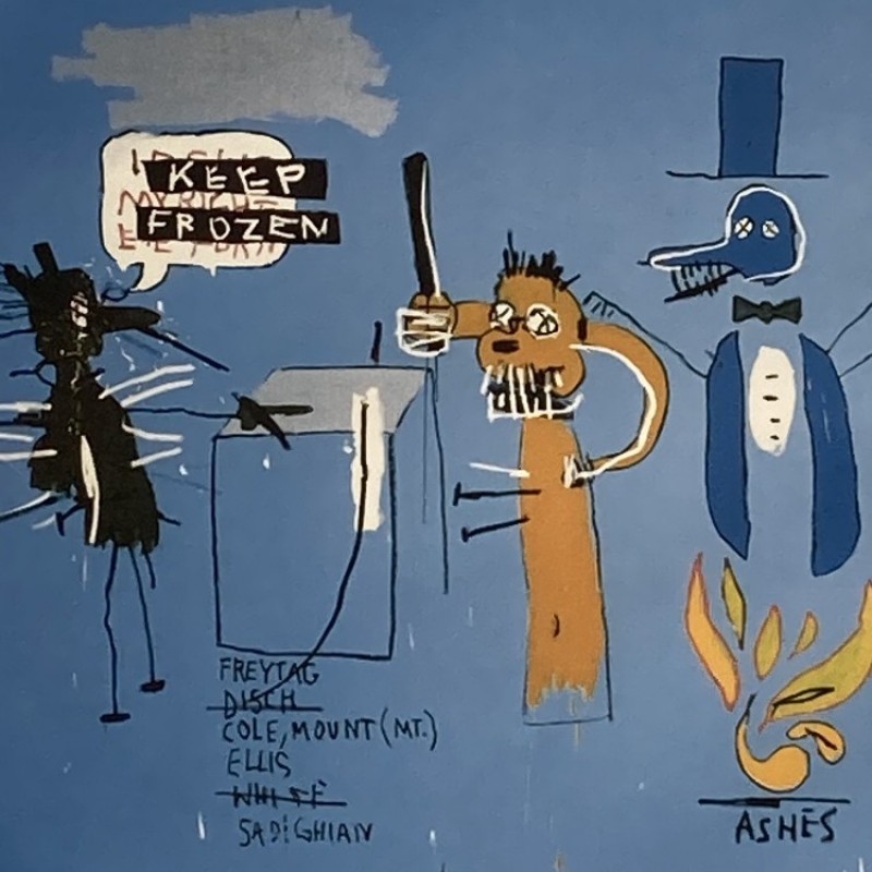 "The Dingoes that Park their Brains with their Gum" Lithograph by Jean Michel Basquiat