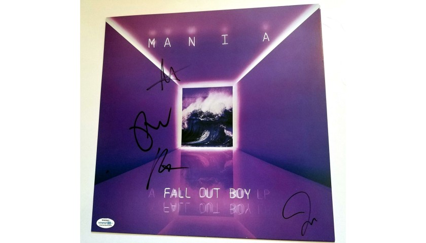 Fall Out Boy Hand Signed Record Album Flat Poster