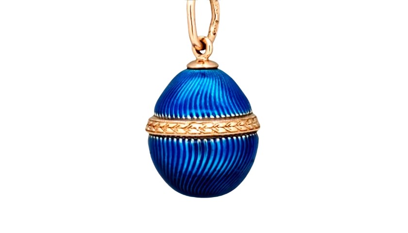 Fabergé - Antique Imperial Russian Gold Enamel Egg Pendant