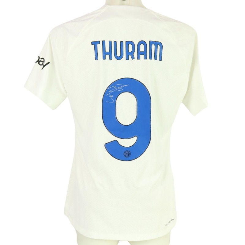 Thuram's Inter Milan Signed Match Shirt, UCL 2023/24