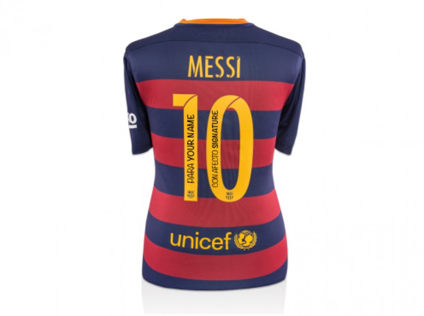 FC Barcelona Shirt with Personal Dedication from Lionel Messi