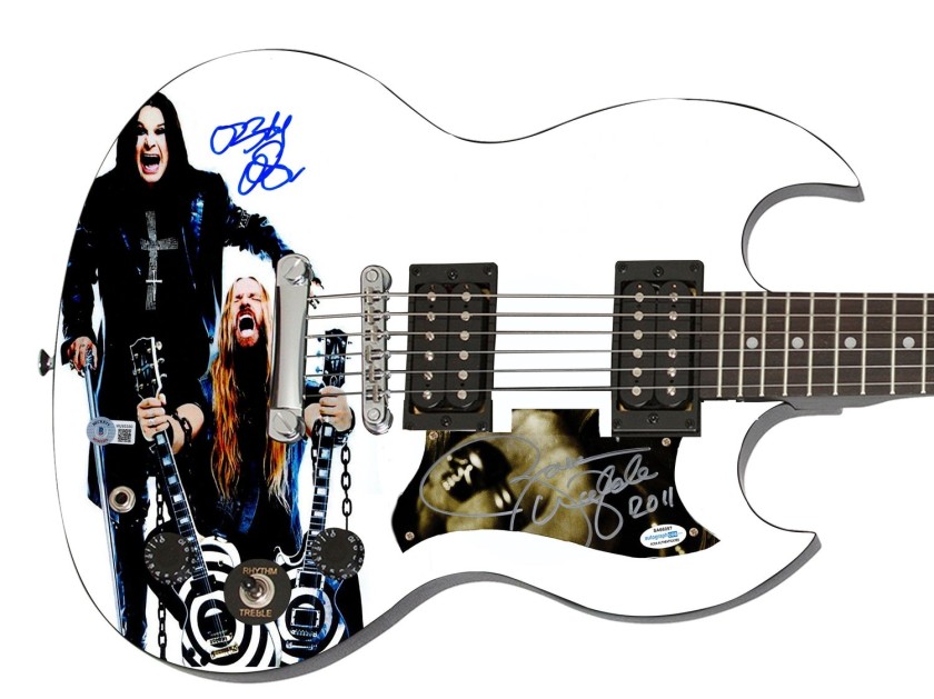 Ozzy Osbourne and Zakk Wylde Signed Epiphone SG Graphics Guitar