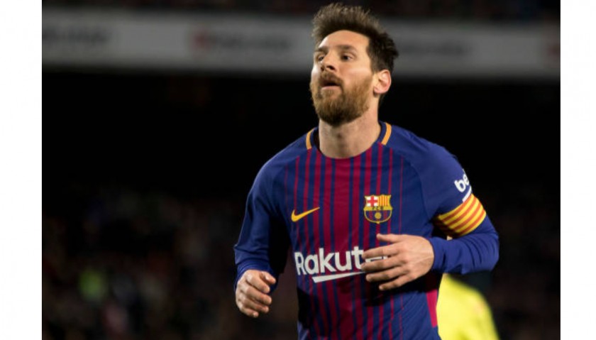 Messi's Barcelona Match Shirt, 2017/18 - CharityStars