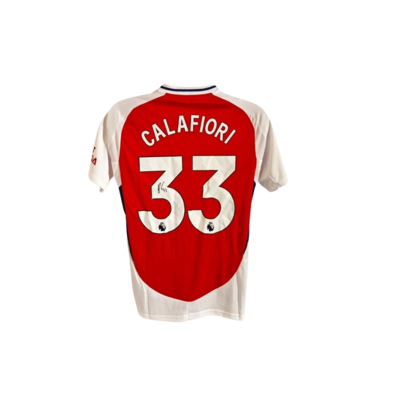 Riccardo Calafiori's Arsenal 2024/25 Signed Replica Shirt