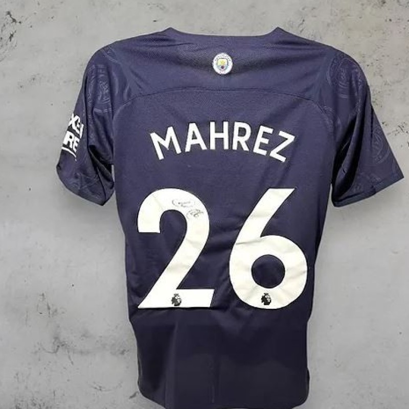 Riyad Mahrez Manchester City 2021/2022 Signed Official Third Shirt 
