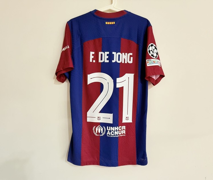 De Jong's Barcelona 2023/24 Champions League Match-Issued Shirt