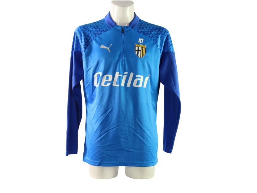 Zagaritis' Parma Worn Pre-Match Sweatshirt, 2023/24