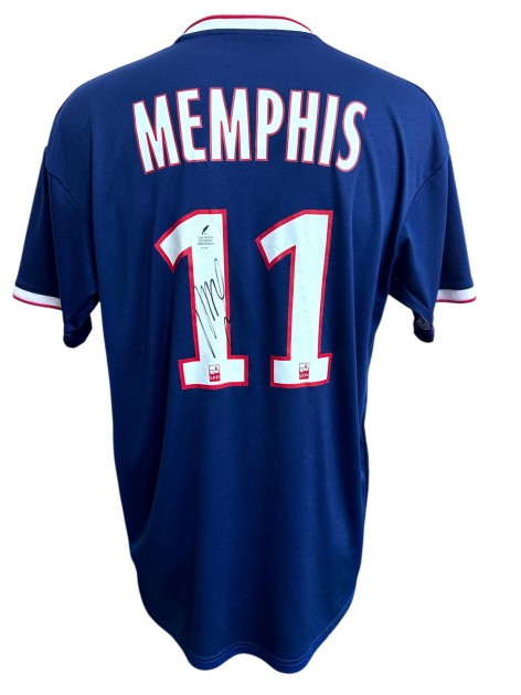 Maglia Ufficiale Memphis Depay Olympique Lyonnais, 2019/20  - Autografata