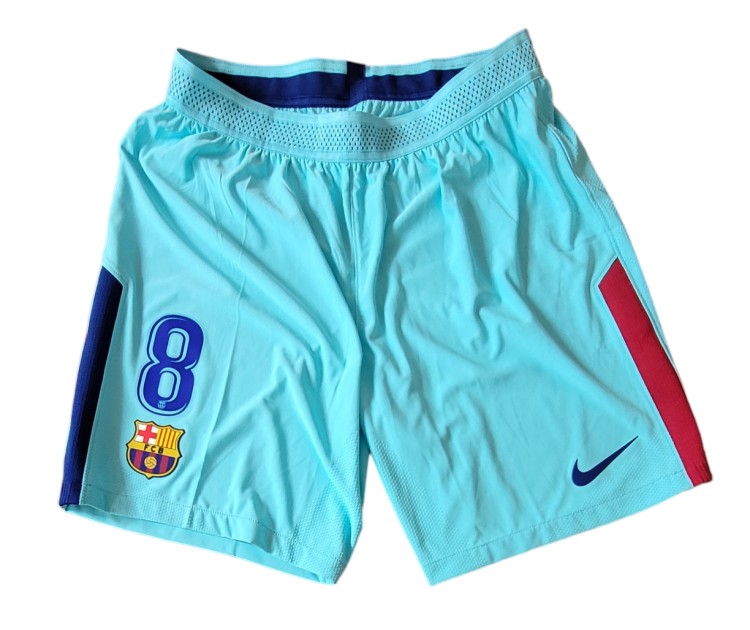 Iniesta's Match Shorts, Roma vs Barcelona 2018