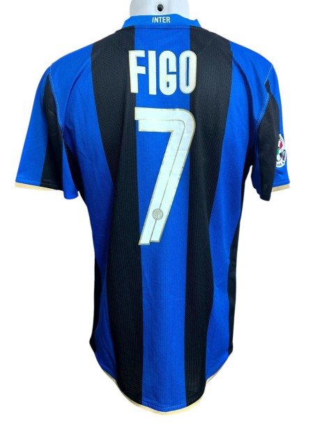 Figo's Inter Match-Worn Shirt, 2008/09