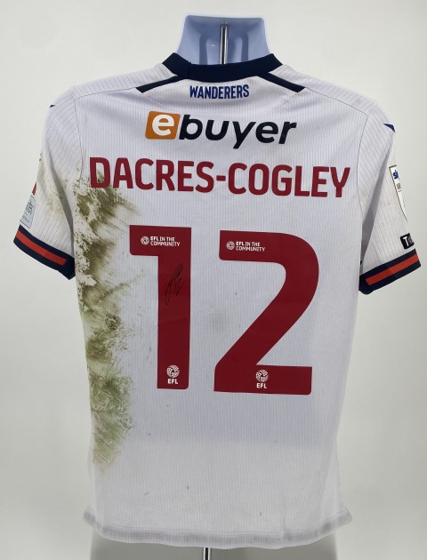 Maglia autografata di Josh Dacres-Cogley del Bolton Wanderers contro l'Exeter City