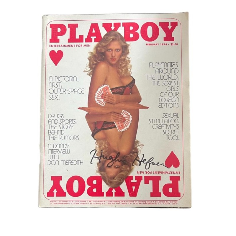 Hugh Hefner Signed February 1978 Playboy Magazine
