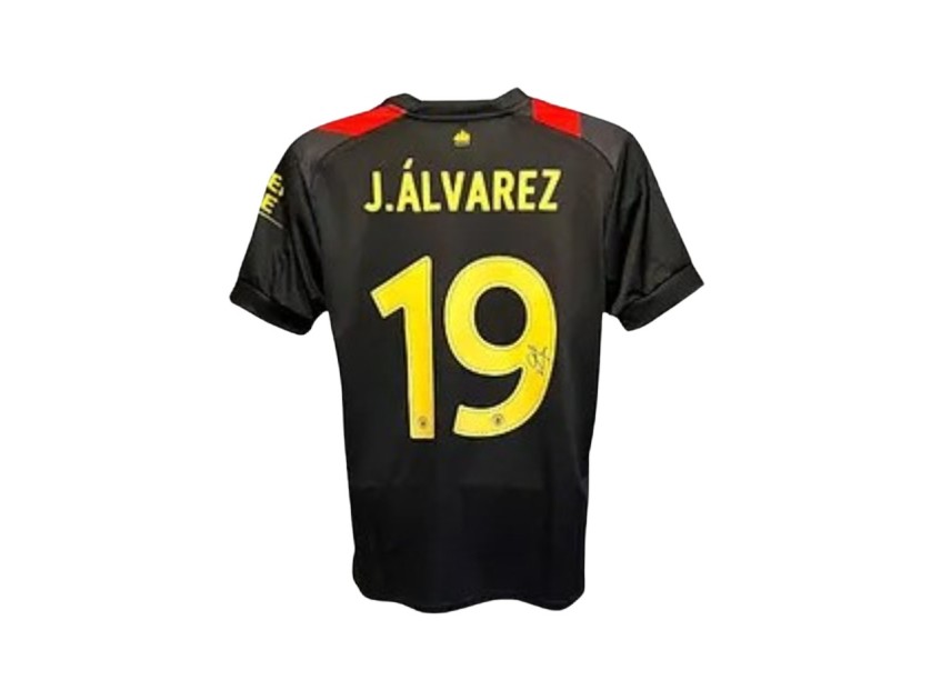 Maglia da trasferta ufficiale firmata da Julian Alvarez per la Champions League 2022/23