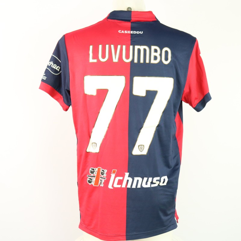 Luvumbo's Match Shirt, Cagliari vs Hellas Verona 2024 "Keep Racism Out'"