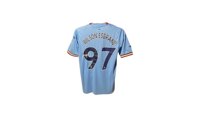 Josh Wilson-Esbrand's Manchester City 2022/23 Signed and Framed Shirt 