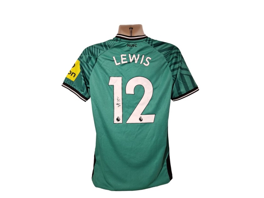 Maglia ufficiale da trasferta firmata da Jamal Lewis per il Newcastle United 2023/24