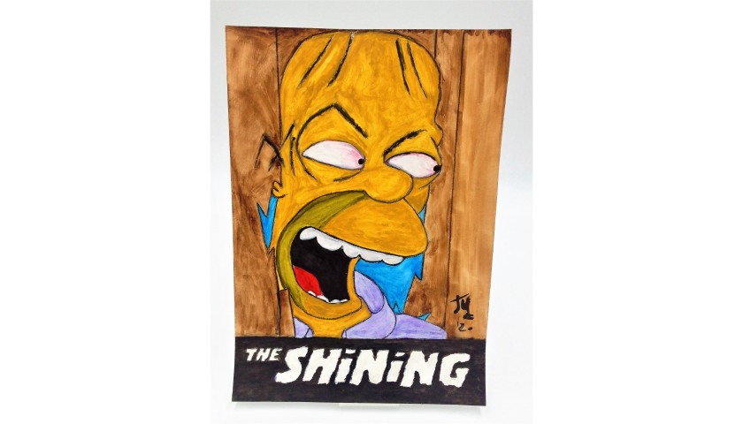 "The Shining" Homer Simpson Original Board by J.E.
