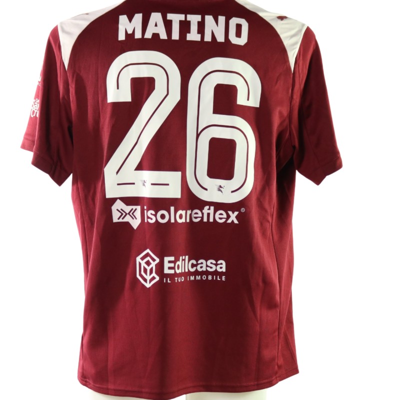 Matino's Unwashed Shirt, Salernitana vs Foggia 2025 - Carlo Ricchetti Special Patch