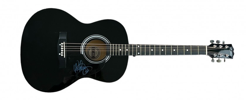 Whitney Houston Signed Acoustic Guitar 