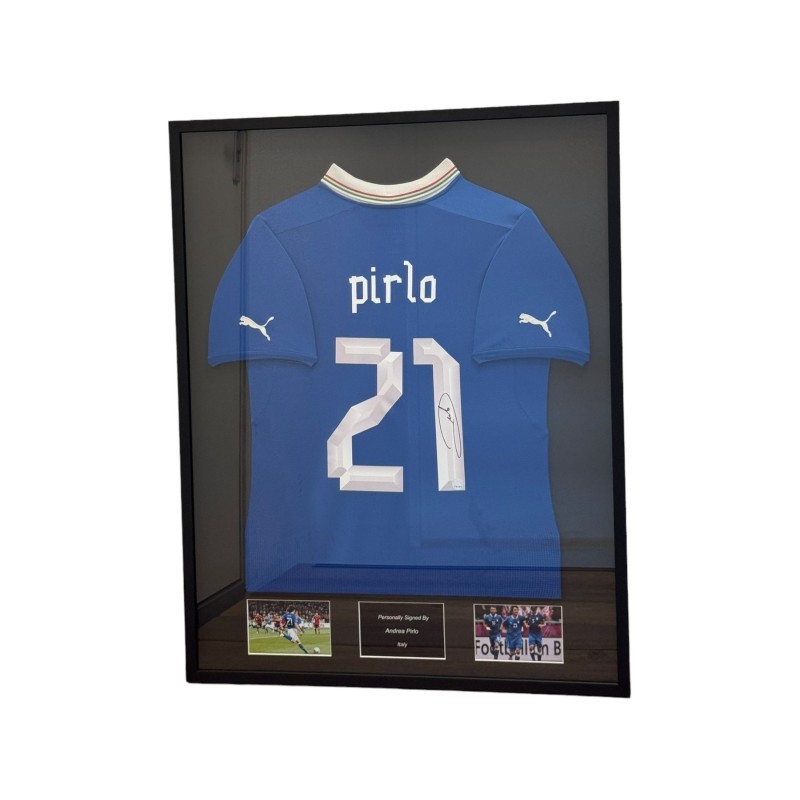 Andrea Pirlo's Italy 2012/13 Signed And Framed Shirt