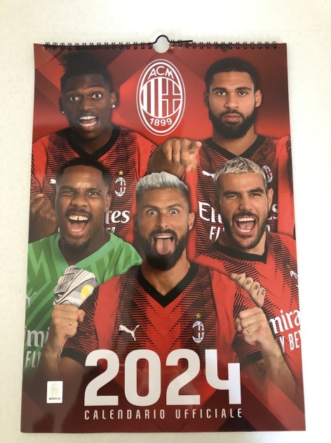 Official AC Milan Calendar, 2024 - Signed by the Players