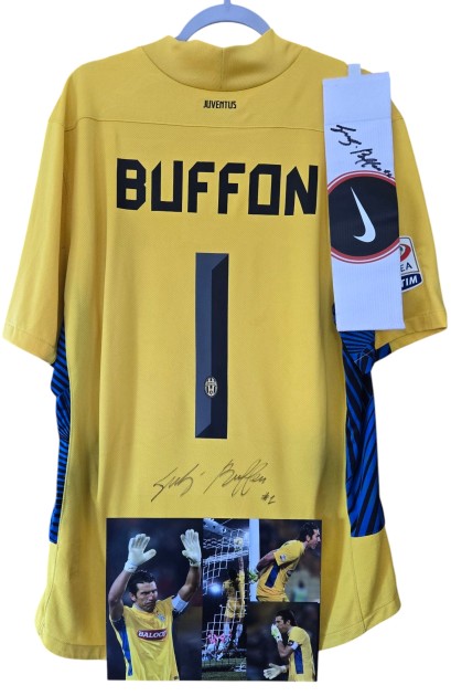 Maglia Gara Autografata Buffon Udinese vs Juventus + Fascia Gara Autografata, 2011